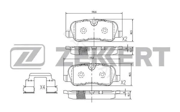 Тормозные колодки ZEKKERT BS-1272