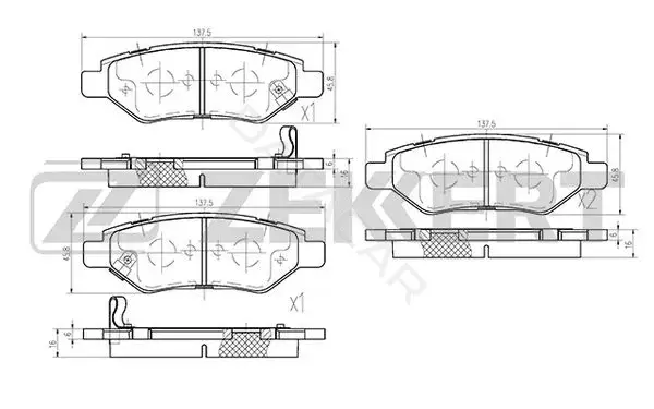 Тормозные колодки ZEKKERT BS-1274
