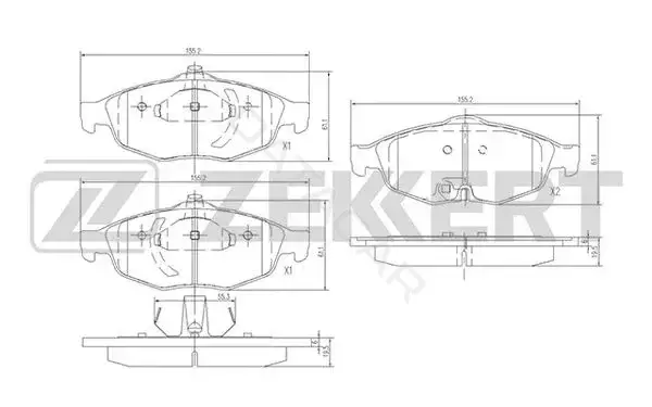 Тормозные колодки ZEKKERT BS-1275