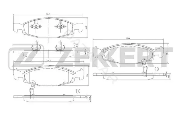 Тормозные колодки ZEKKERT BS-1276