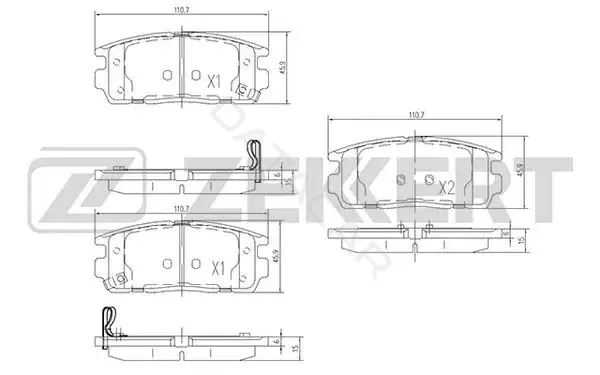 Тормозные колодки ZEKKERT BS-1299