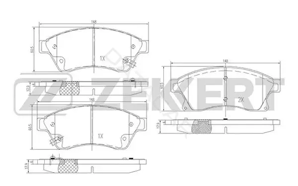 Тормозные колодки ZEKKERT BS-1301