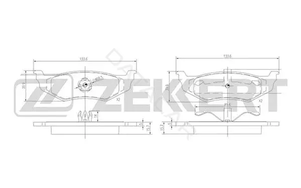 Тормозные колодки ZEKKERT BS-1339