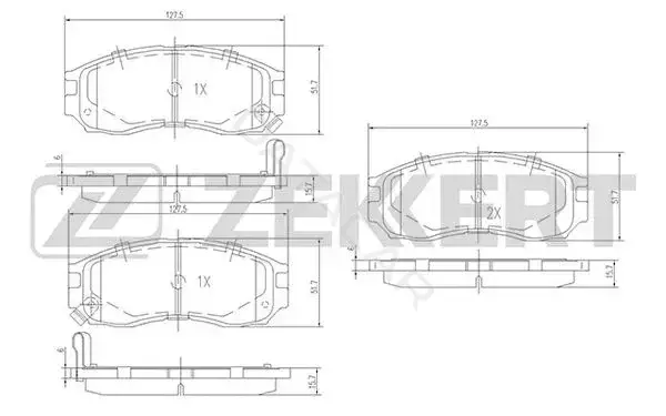 Тормозные колодки ZEKKERT BS-1355
