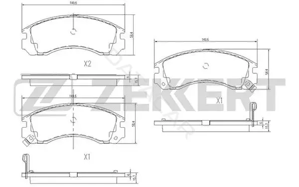 Тормозные колодки ZEKKERT BS-1448