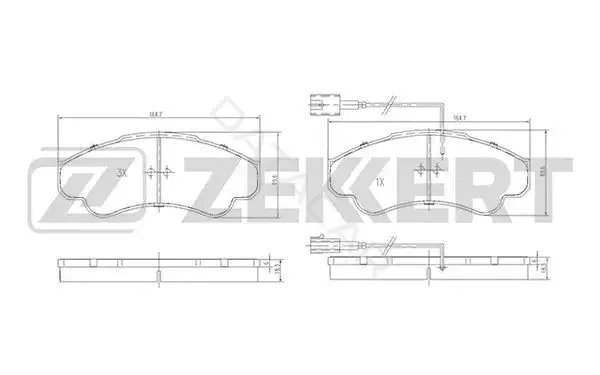 Тормозные колодки ZEKKERT BS-1459