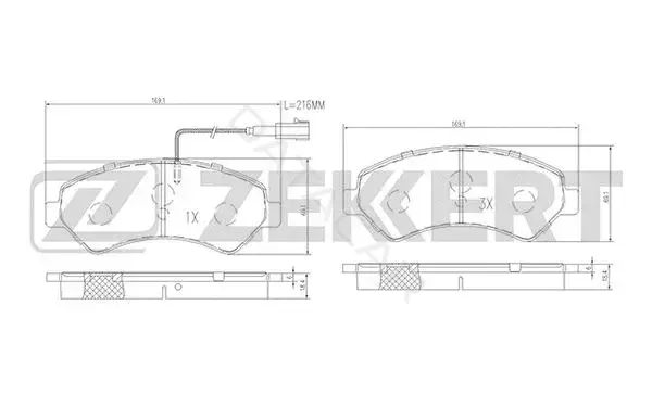 Тормозные колодки ZEKKERT BS-1471
