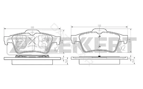 Тормозные колодки ZEKKERT BS-1474