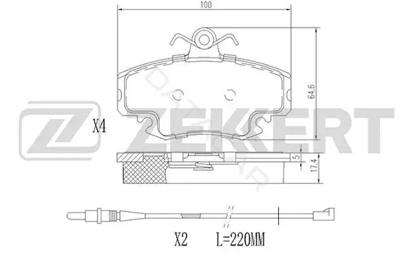 Тормозные колодки ZEKKERT BS-1482