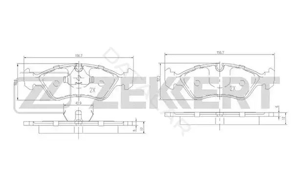 Тормозные колодки ZEKKERT BS-1488