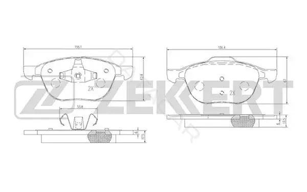 Тормозные колодки ZEKKERT BS-1599