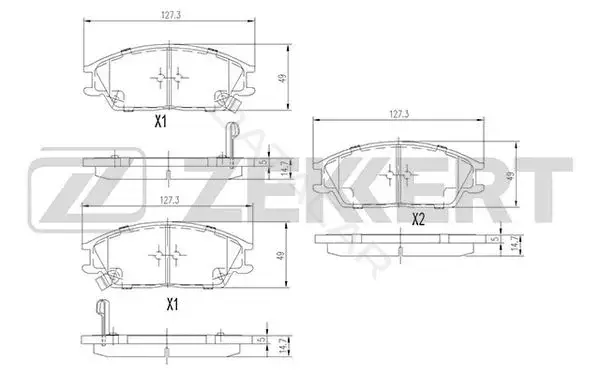 Тормозные колодки ZEKKERT BS-1705