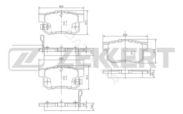 Тормозные колодки ZEKKERT BS-1713