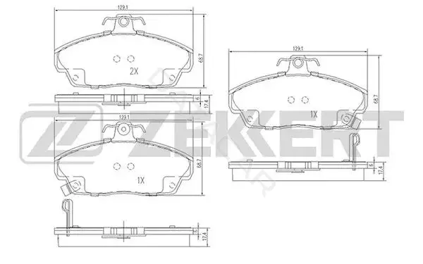 Тормозные колодки ZEKKERT BS-1724