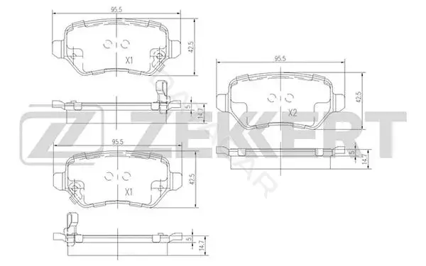 Тормозные колодки ZEKKERT BS-1761