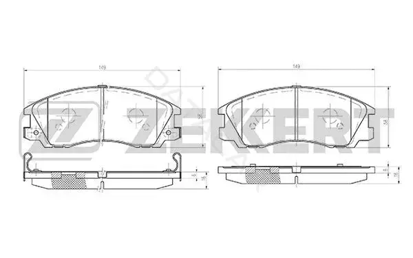 Тормозные колодки ZEKKERT BS-1808