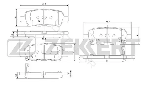 Тормозные колодки ZEKKERT BS-1823