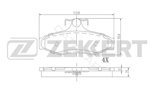 Тормозные колодки ZEKKERT BS-1863