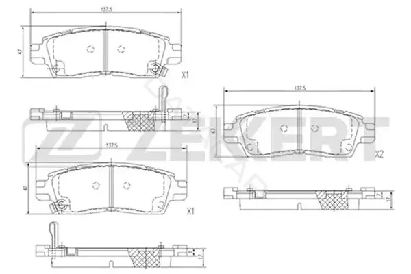 Тормозные колодки ZEKKERT BS-1867