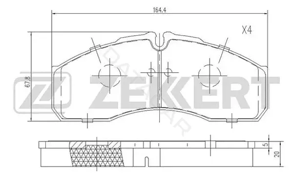 Тормозные колодки ZEKKERT BS-1883
