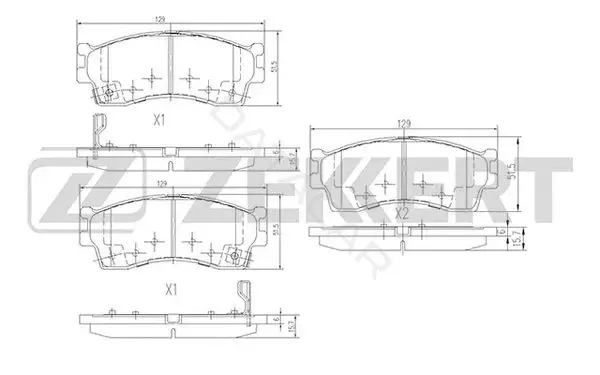Тормозные колодки ZEKKERT BS-1904