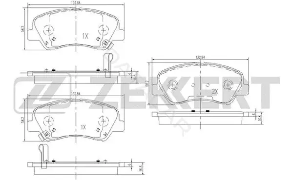 Тормозные колодки ZEKKERT BS-1910