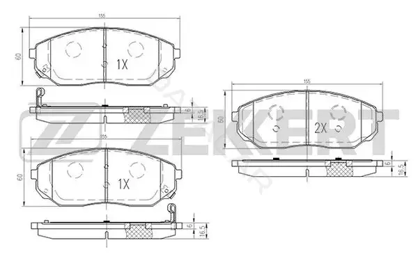 Тормозные колодки ZEKKERT BS-1917