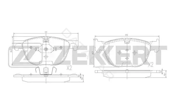 Тормозные колодки ZEKKERT BS-1947