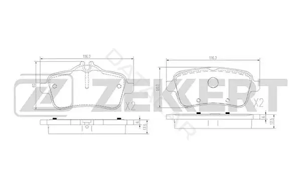 Тормозные колодки ZEKKERT BS-1964