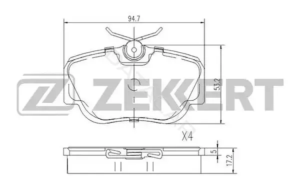 Тормозные колодки ZEKKERT BS-2069