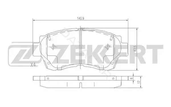 Тормозные колодки ZEKKERT BS-2080