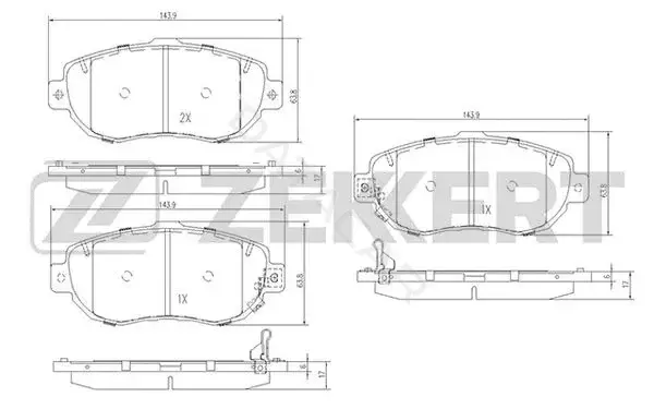 Тормозные колодки ZEKKERT BS-2086