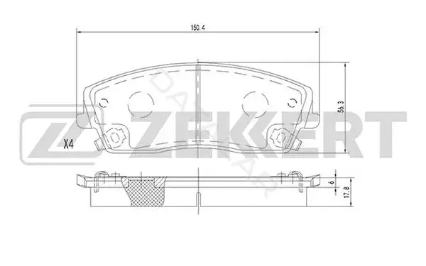 Тормозные колодки ZEKKERT BS-2107