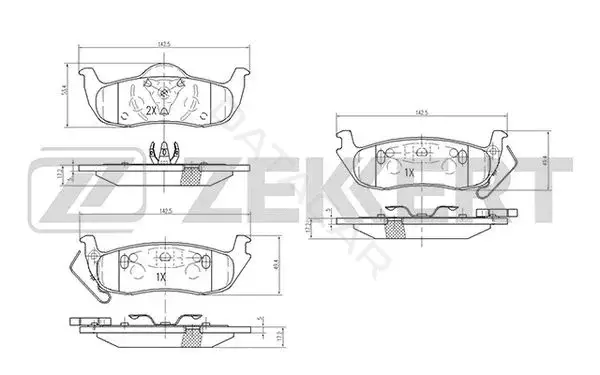 Тормозные колодки ZEKKERT BS-2110