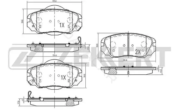 Тормозные колодки ZEKKERT BS-2113