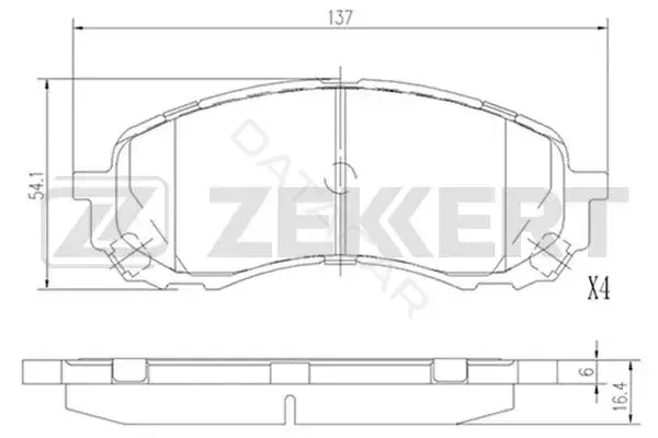 Тормозные колодки ZEKKERT BS-2135