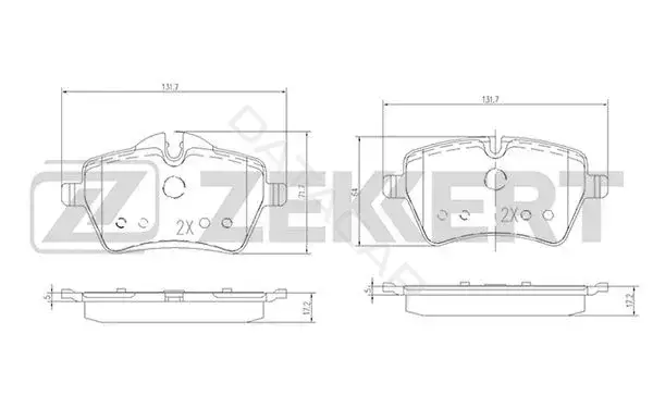 Тормозные колодки ZEKKERT BS-2140