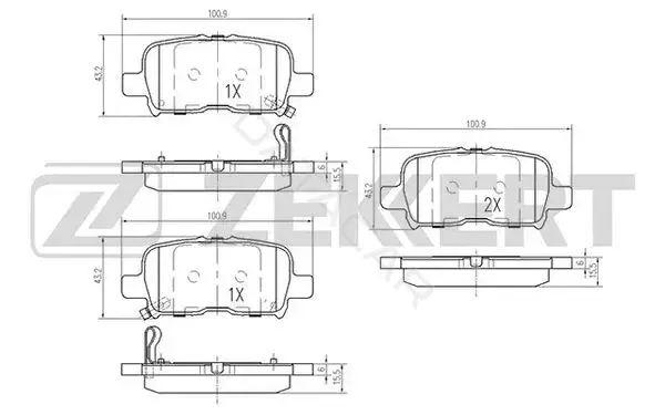 Тормозные колодки ZEKKERT BS-2158