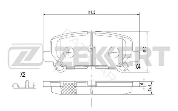 Тормозные колодки ZEKKERT BS-2160