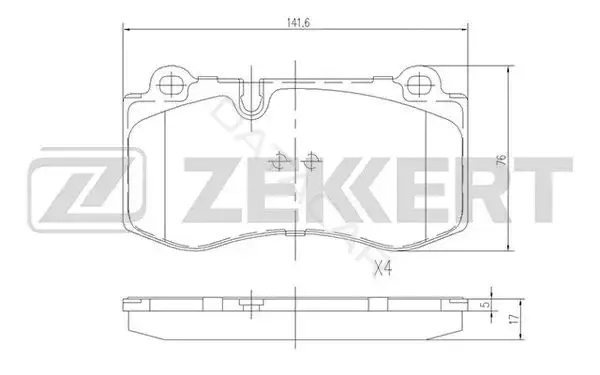 Тормозные колодки ZEKKERT BS-2164