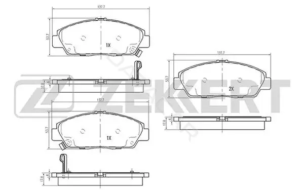 Тормозные колодки ZEKKERT BS-2168