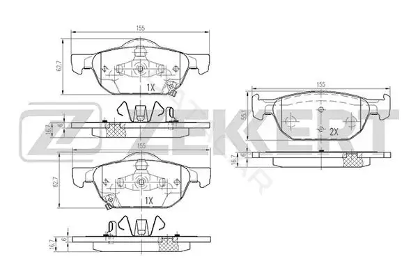Тормозные колодки ZEKKERT BS-2172