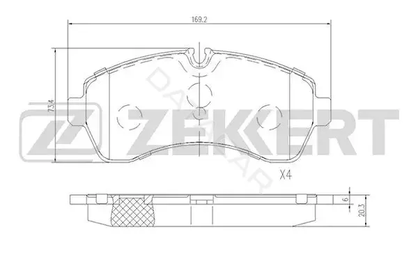 Тормозные колодки ZEKKERT BS-2184