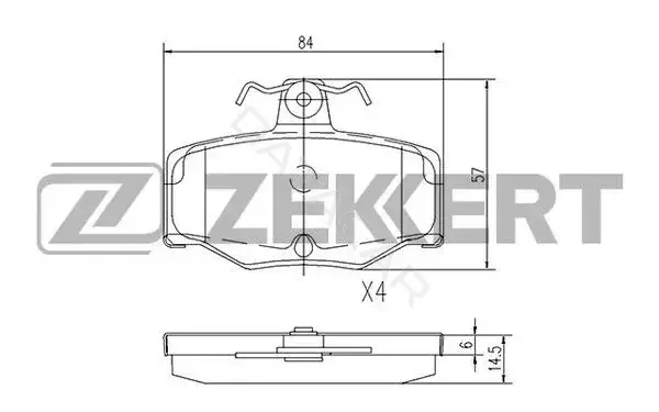 Тормозные колодки ZEKKERT BS-2272