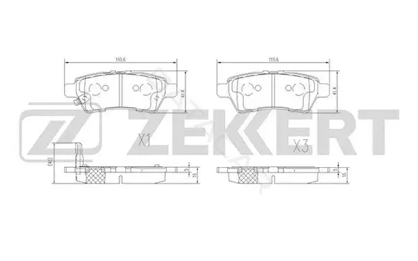 Тормозные колодки ZEKKERT BS-2333