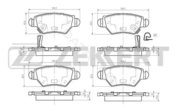 Тормозные колодки ZEKKERT BS-2366
