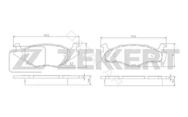 Тормозные колодки ZEKKERT BS-2418