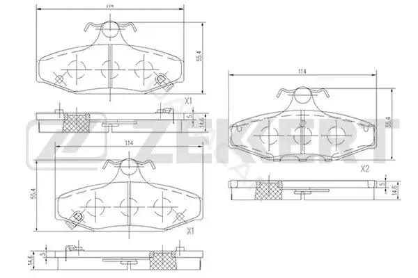Тормозные колодки ZEKKERT BS-2423