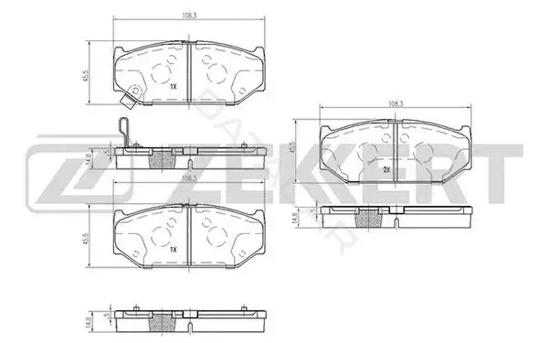 Тормозные колодки ZEKKERT BS-2434