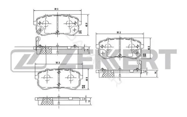 Тормозные колодки ZEKKERT BS-2442